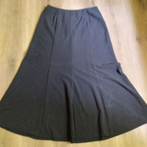 East 5th black A-line maxi skirt size 8
